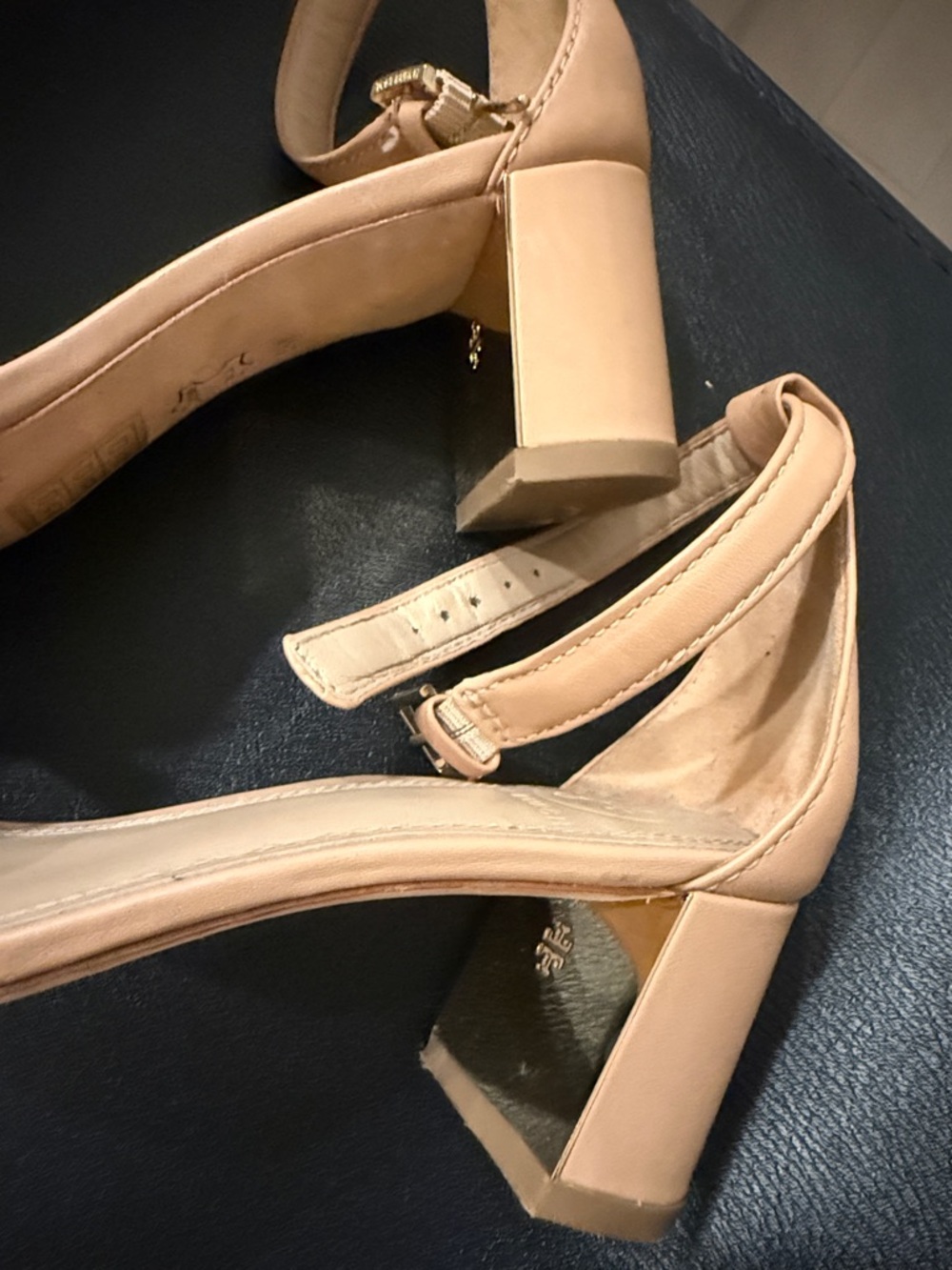 Tory Burch Beige Ankle-Strap Heeled Sandals - Picture 3 of 8